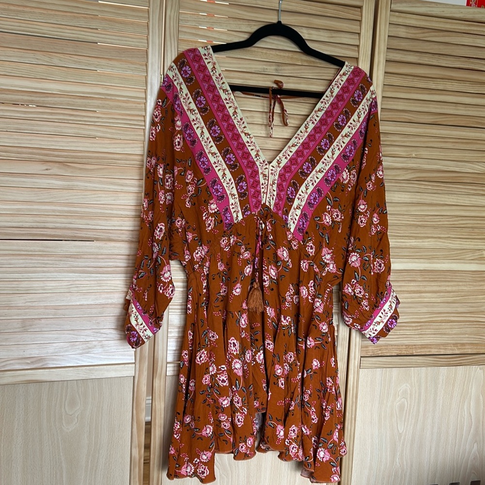 Aakaa Floral Mini Dress